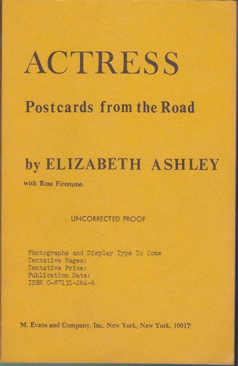 Actress, Postcards From The Road | Elizabeth Ashley | 1st Edition