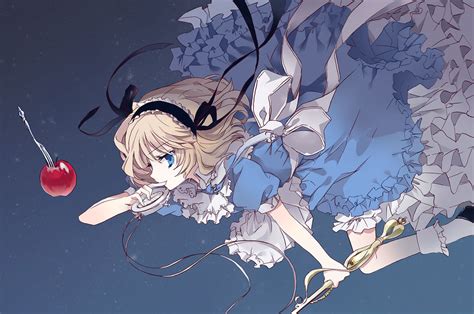 Обои на рабочий стол Алиса Маргатройд / Alice Margatroid с часами и ...