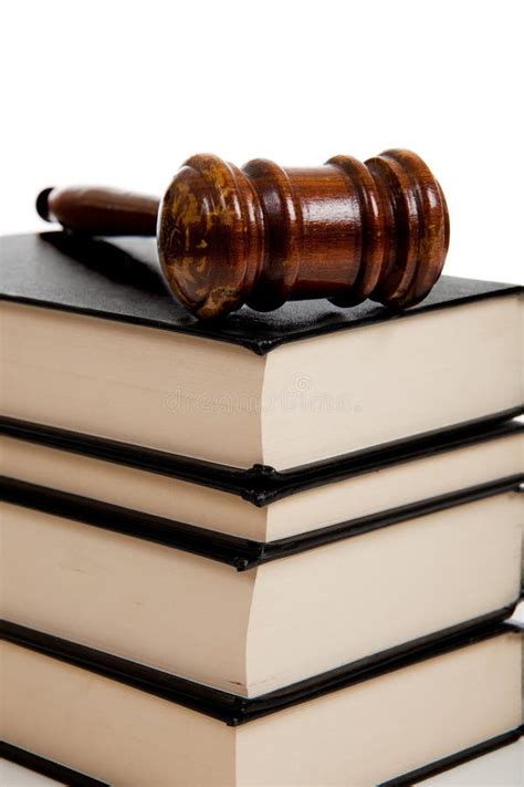 Wooden Gavel on Top of a Stack of Law Books Stock Image - Image of ...