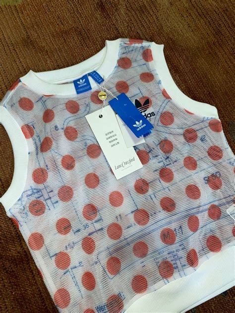 brandnew osaka polka dot adidas originals women tank shirt white