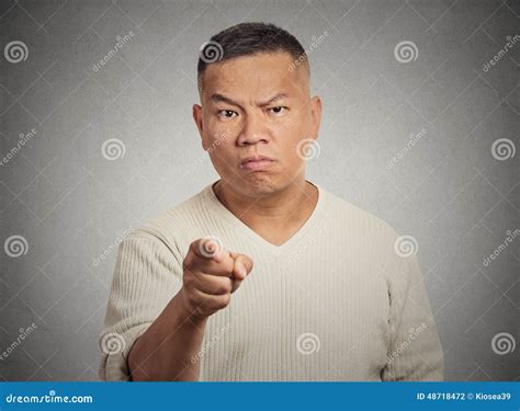 Angry Man Pointing His Finger At Somebody Stock Photography ...