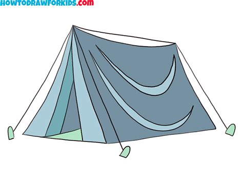 How To Draw A Camping Tent