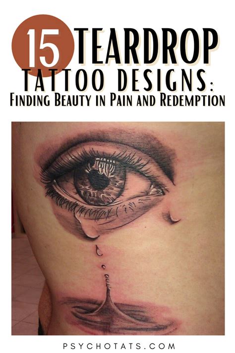 15 Teardrop Tattoo Design- Finding Beauty in Pain and Redemption - Psycho Tats