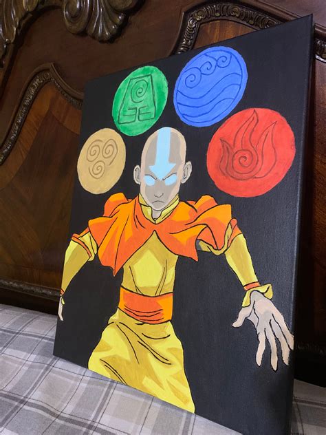 Avatar the Last AirBender Aang Acrylic Painting | Etsy