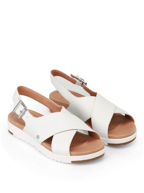 Ugg - Sandali bianchi Kamile in pelle - sandali - WKAMILE1092429WWHT