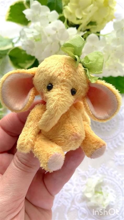 🌼Маленькая жёлтенькая слонечка🌼 | Выкройка плюшевого медведя, Валяние ...