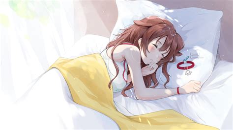 Inugami Korone, Animal Ears, In Bed, Sleeping, Anime Girls, Virtual