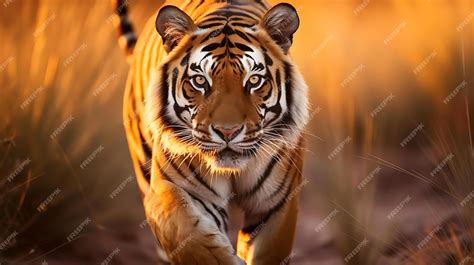 premium ai image  tiger   yellow background