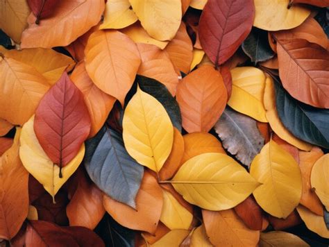 Free AI Image | Collection of dry autumn leaves