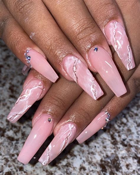 Light Pink Acrylic Nail Designs