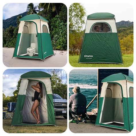 Snapklik.com : KingCamp Camping Shower Tent Oversize Space Privacy Tent