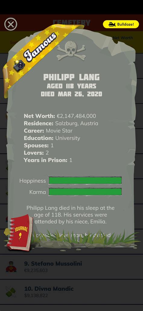 how to check your net worth in bitlife