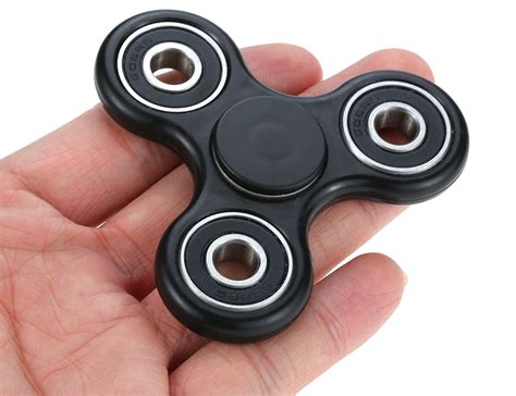 black fidget spinner hand toy focus aid anxiety reducer fun
