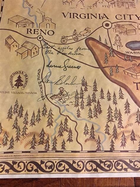 Original Bonanza Ponderosa Ranch Map Poster from the Ponderosa Ranch 1967 | #1873685076