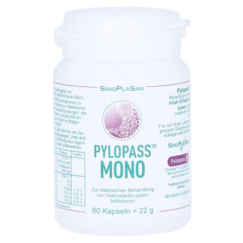 PYLOPASS MONO 200 mg bei Helicobacter pylori Kaps. 60 Stück online ...