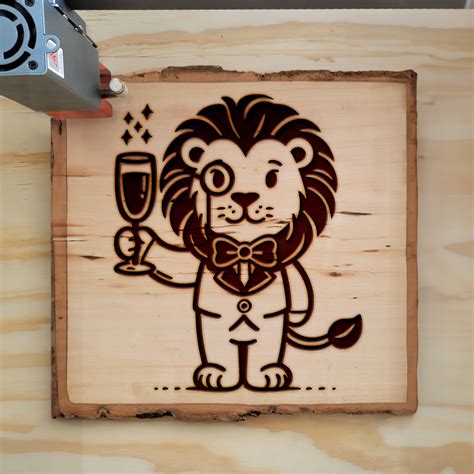 Fancy Lion Cheers SVG Design for Cricut, Silhouette, Laser Machines