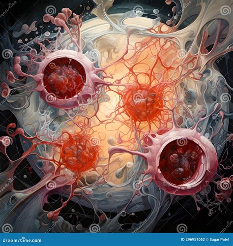 Stem Cell 3d Rendered Science ,biology Background. Stock Illustration