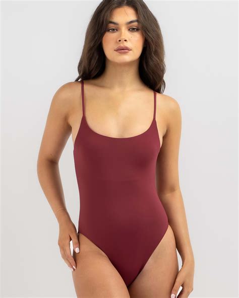 Shop Topanga Sacha One Piece Swimsuit In Burgundy - Fast Shipping