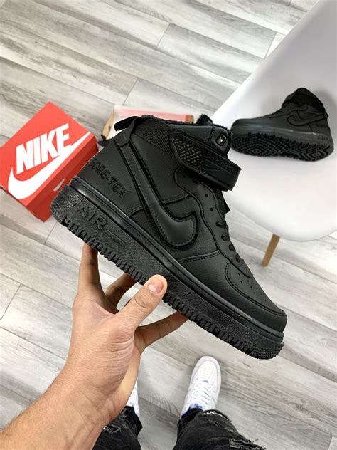 Кроссовки зимние мужские Nike Lunar Winter Black черные с мехом найк ...