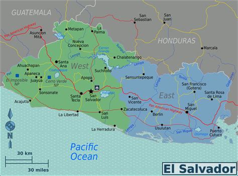 El Salvador Maps | Printable Maps of El Salvador for Download
