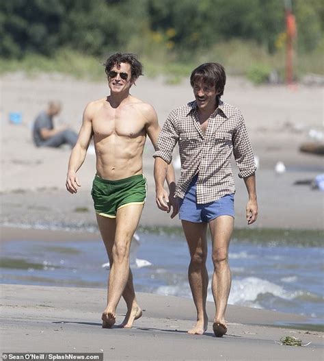 Matt Bomer and Jonathan Bailey share a kiss while filming romance ...