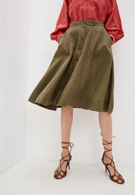 Юбка Polo Ralph Lauren, цвет: хаки, RTLAAN054801 — купить в интернет ...