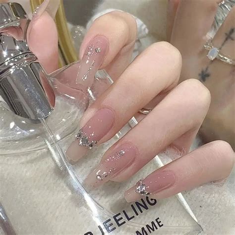 24 шт./коробка, Длинные акриловые лаки для ногтей, с клеем | AliExpress