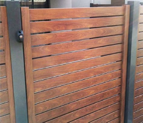 Timber Look Aluminium Gate DIY Kit Pedestrian Gate, Side Gate, Lockable ...