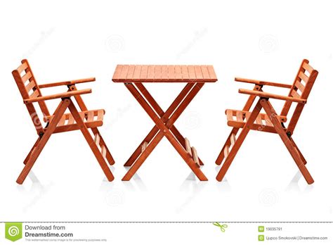 Muebles Plegables De Madera De La Playa Imagen de archivo - Imagen de ...