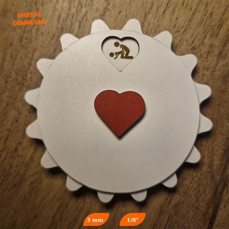 The Sex Spinner, Action Wheel, SVG File Laser Valentine Love Toy, Gift