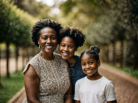 photo of happy family black mother and daughter, generative AI 28111770