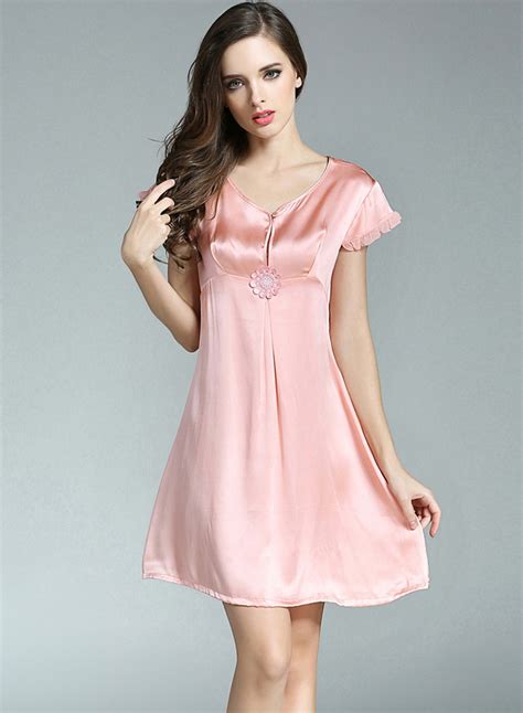 Short Satin Nightgown | Home > Silk Sleepwear > Silk Nightgowns for ...