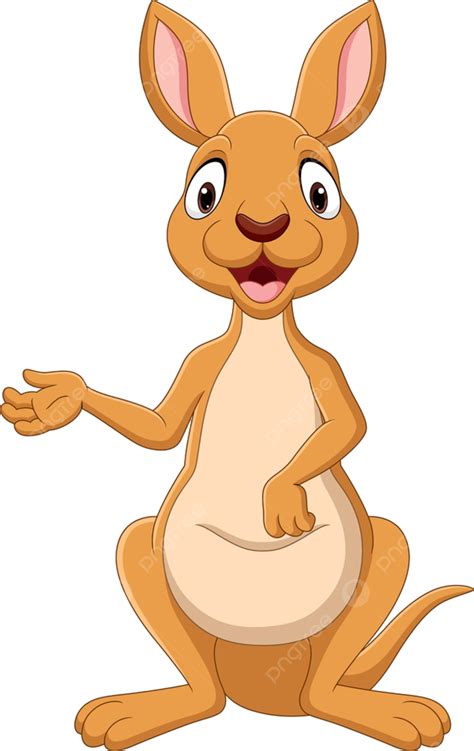 brown kangaroo cartoon
