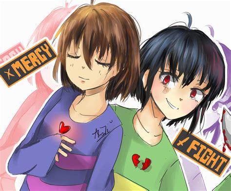 Frisk And Chara Undertale by tessghess on DeviantArt