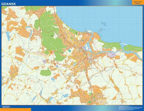 gdansk Wall Map | Vector World Maps
