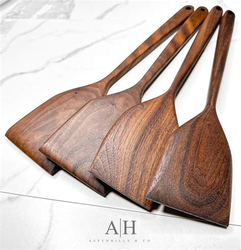 Handmade Walnut Wood Spatula 13 Cooking Spatula Hand Carved Spatula ...