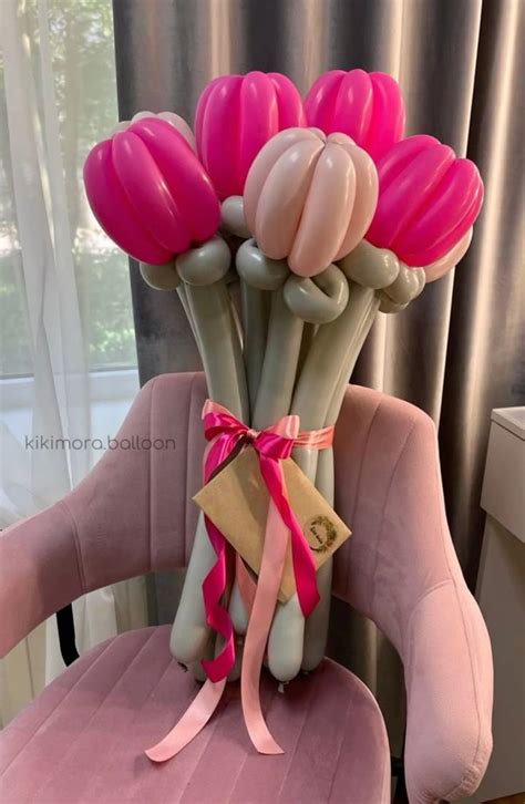 Цветы из Шаров шдм, balloons bouquet flowers tulips