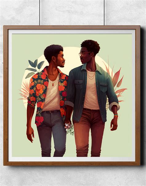 Gay Black Couple Art INSTANT DOWNLOAD Gay Black Men Art Black - Etsy