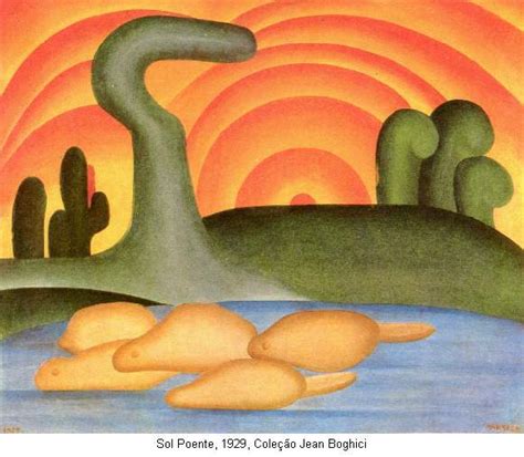 Obra Sol Poente De Tarsila Do Amaral - Sol poente (Tarsila do Amaral)