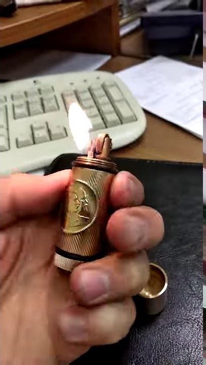 Бензиновая зажигалка из прутка латуни - YouTube