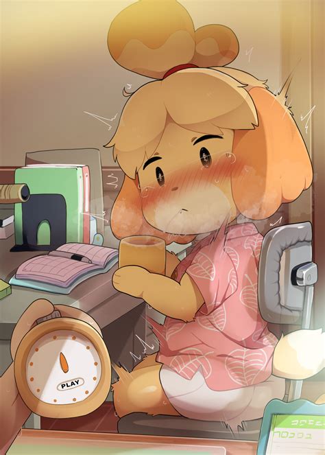 isabelle and villager (animal crossing) drawn by dagasi | Danbooru