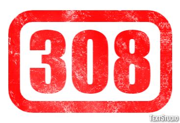 308 Text Effect and Logo Design Number