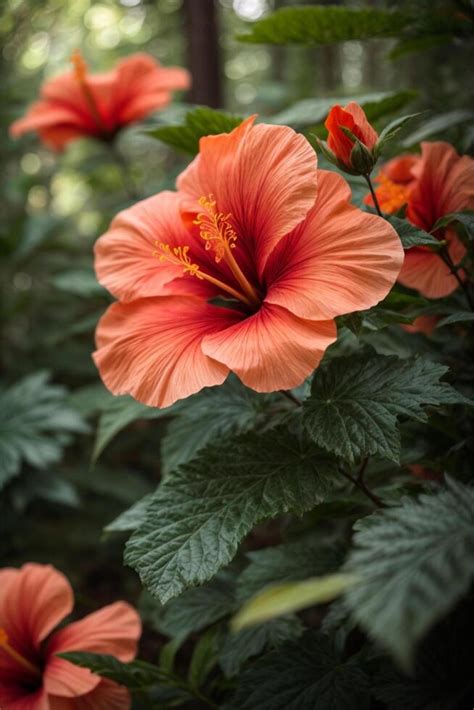 AI generated Hibiscus Forest Wallpaper 38258655 Stock Photo at Vecteezy