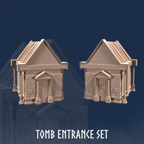printable tomb entrance set  models dungeon entrance tomb