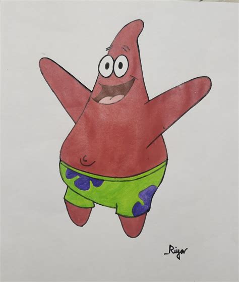 how to draw patrick 4