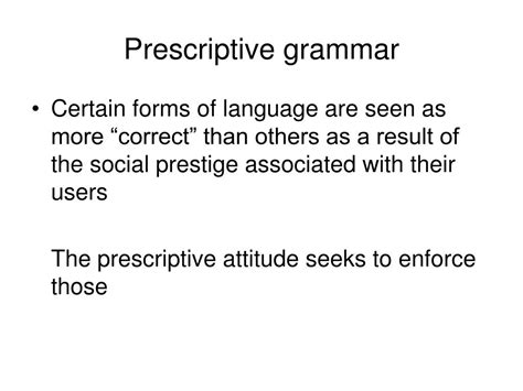 prescriptive  descriptive powerpoint