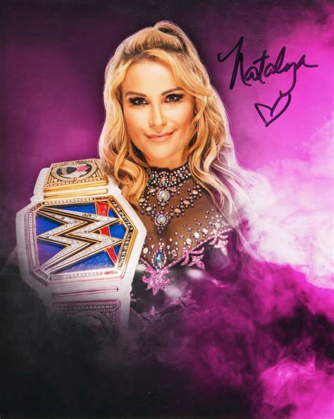 Nattie Natayla Neidhart (metallic 8x10) photo signed auto autographed