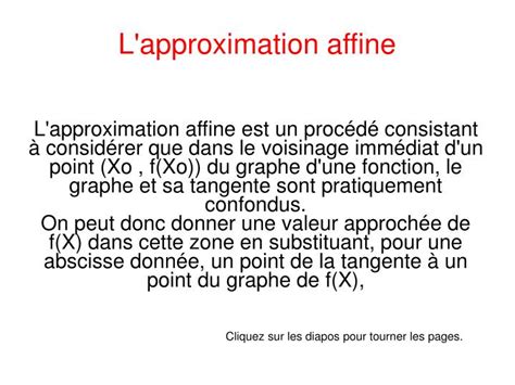 lapproximation affine powerpoint