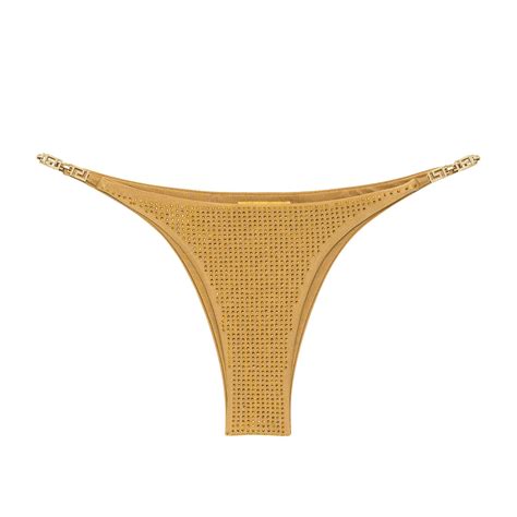 Cioccolato Couture Women's Neutrals Crystal Bikini Nude Bottom In Brown