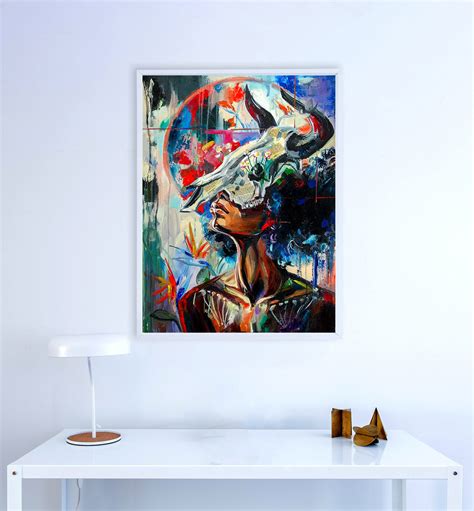 Taurus painting Taurus Taurus art Woman painting | Etsy
